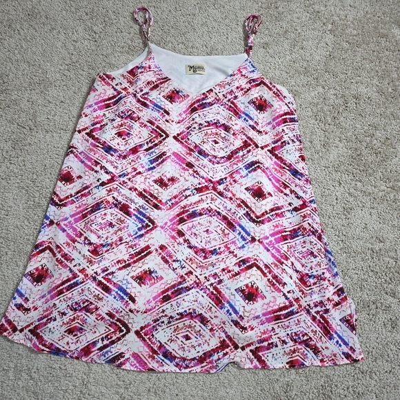 Show Me Your Mumu Circus Mini Slip Dress Size M Abrias Pink Diamond Print - Picture 2 of 8